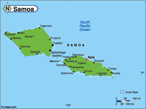 Samoa Map