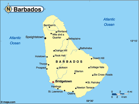 Barbados Map