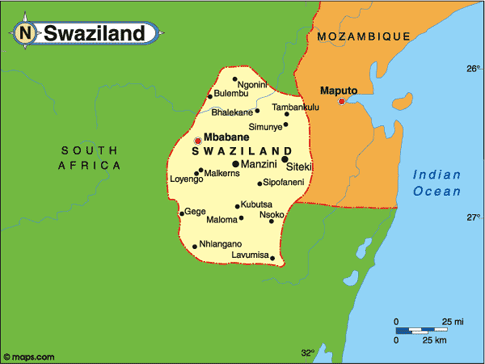Eswatini Map
