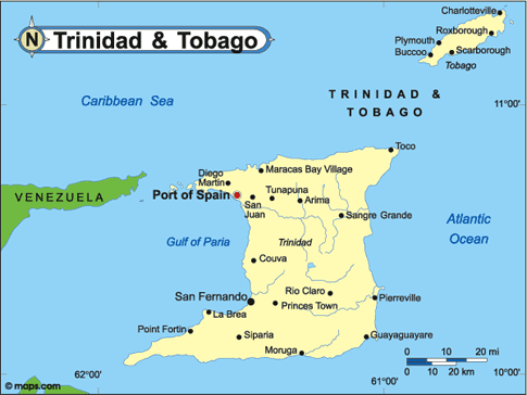 Trinidad & Tobago Map