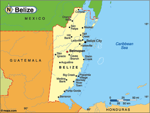 Belize Map