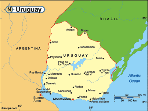 Uruguay Map