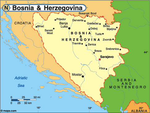 Bosnia-Herzegovina Map