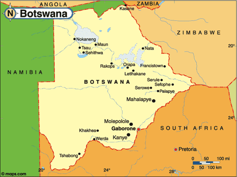 Botswana Map