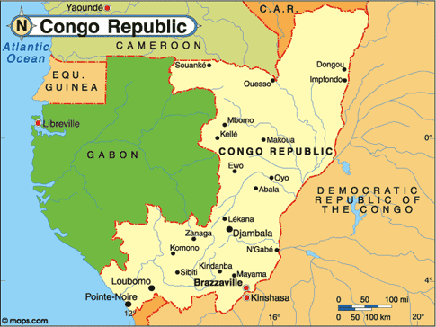 Congo (RC) Map