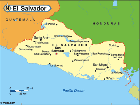 El Salvador Map