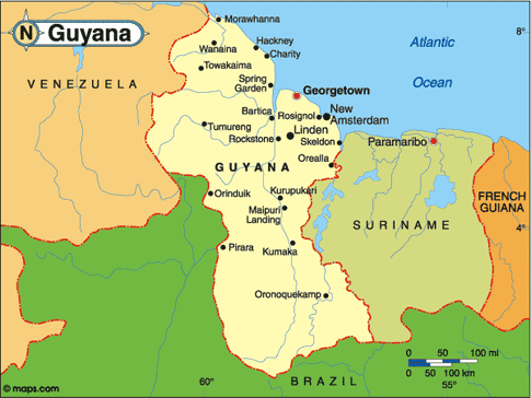 Guyana Map