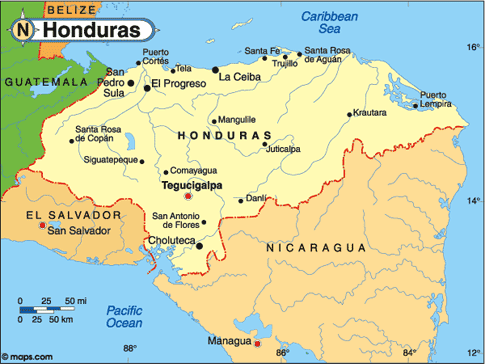 Honduras Map