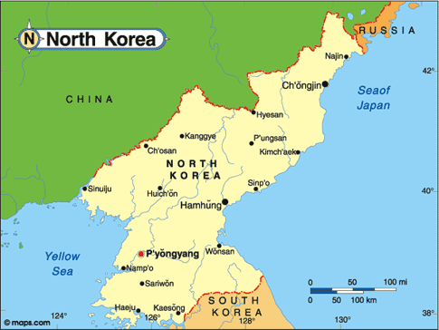 Korea, North Map
