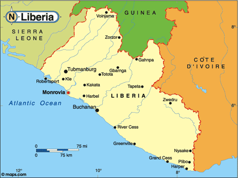 Liberia Map